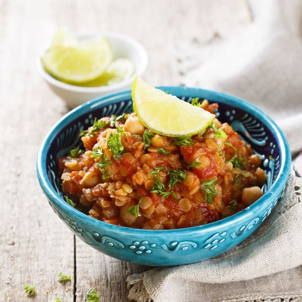 Dhal de lentilles au curry et au coco