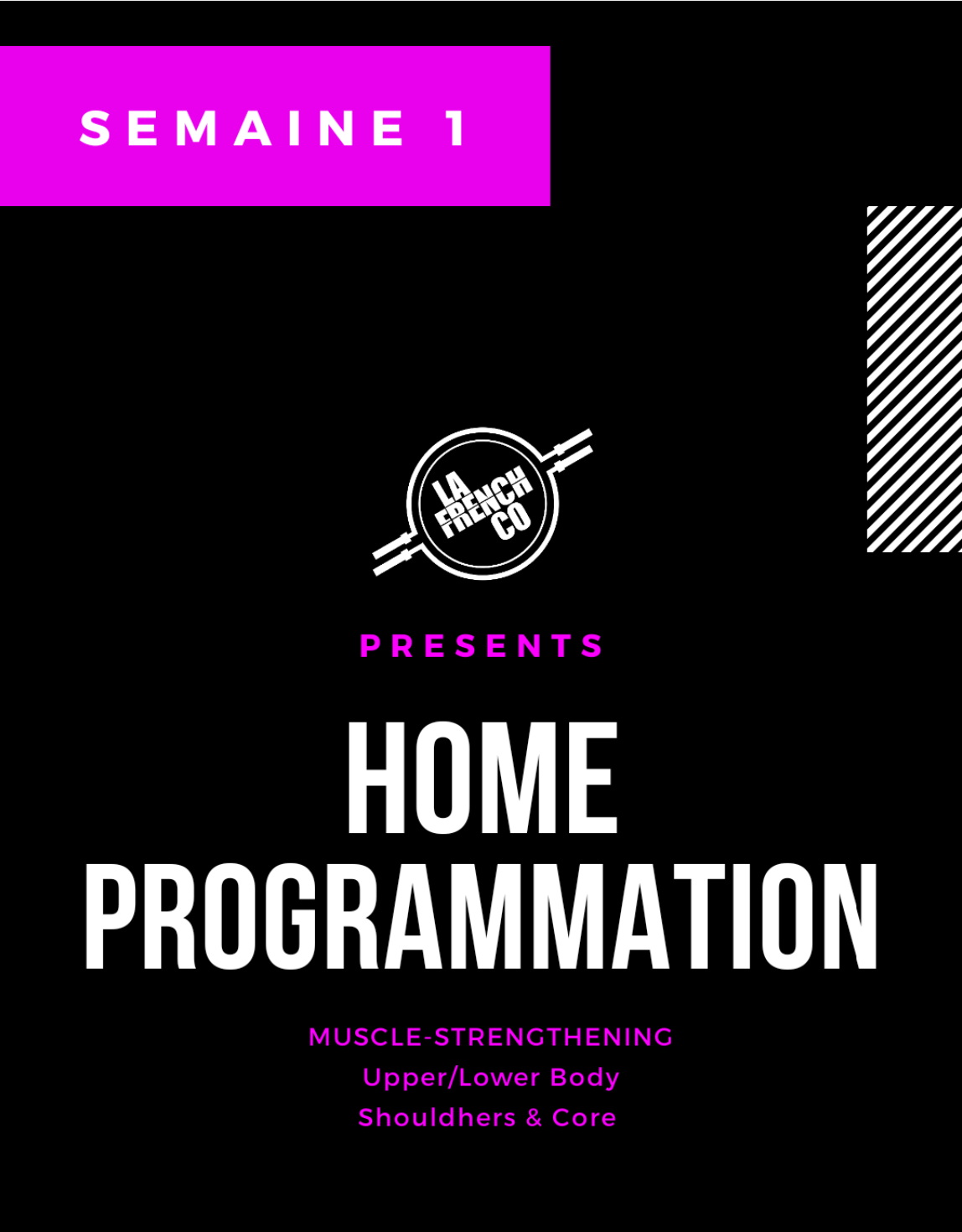 Home Prog, nouveau cycle, semaine 1