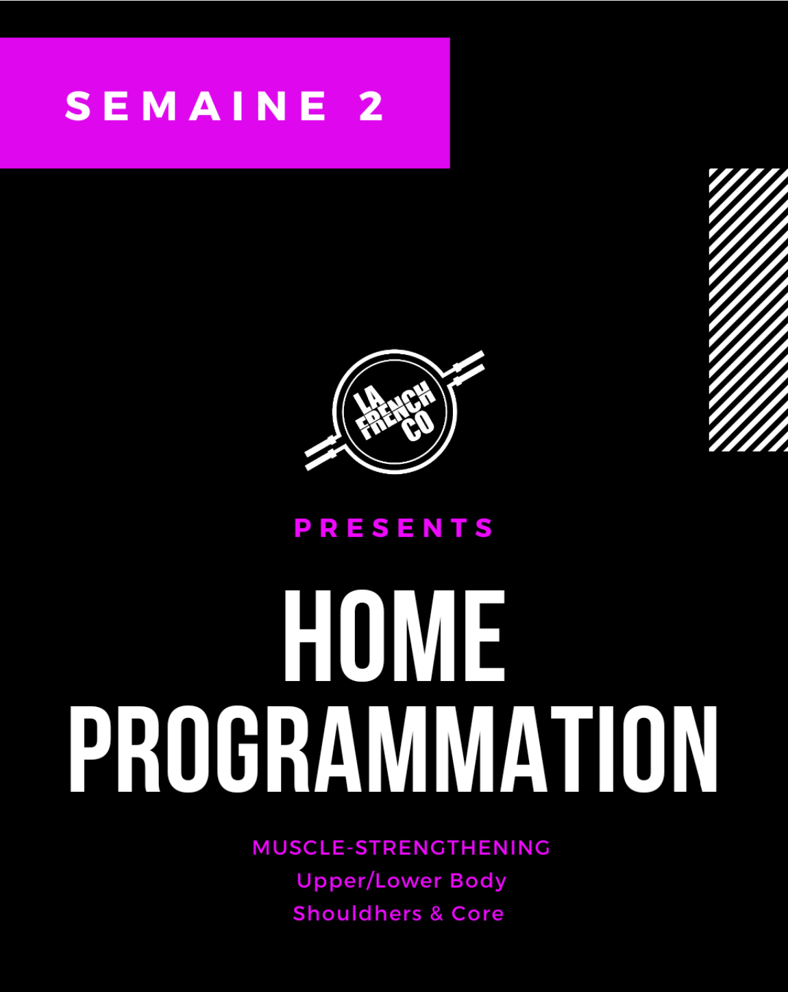 Home Prog, nouveau cycle, semaine 2