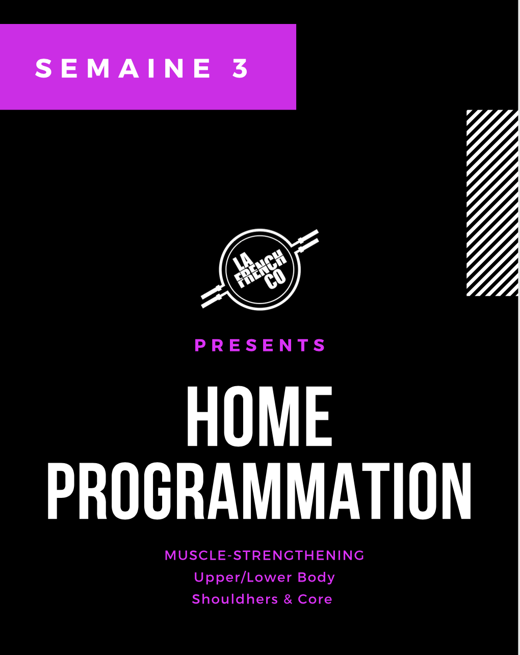 Home Prog, nouveau cycle, semaine 3