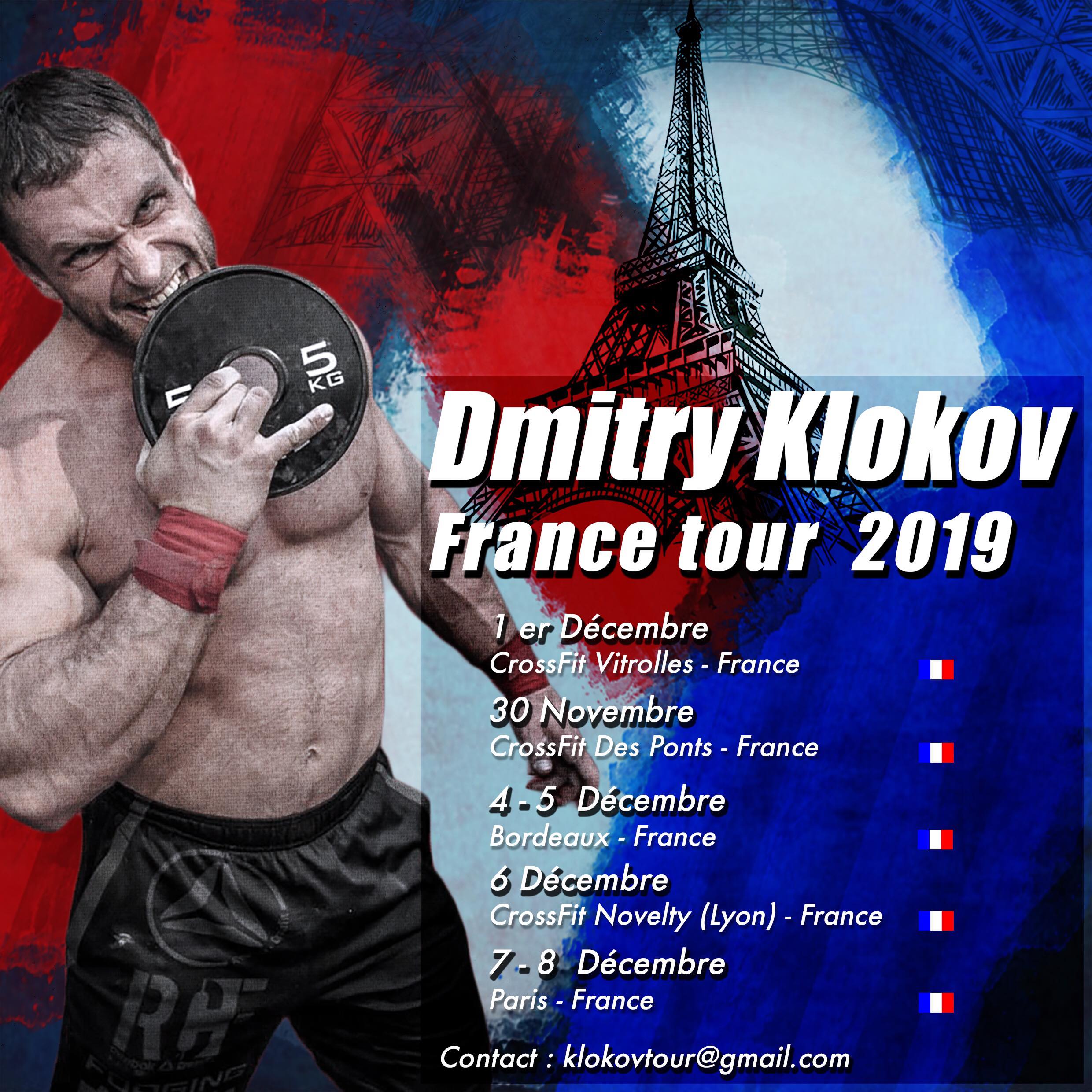 30/11 et 01/12 2019 : Séminaires Dmitry Klokov